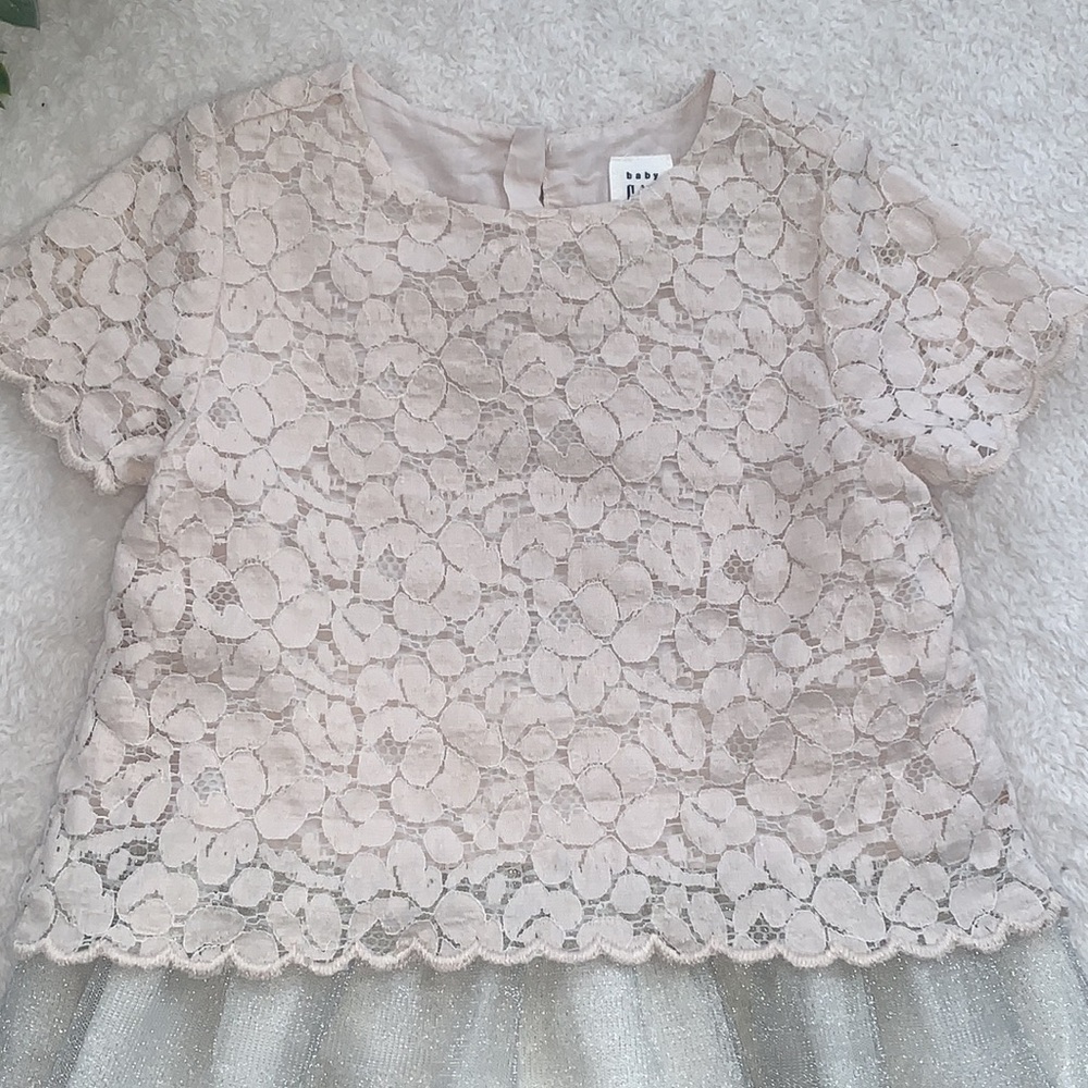 NWOT GAP Baby Lace & Tulle Dress 2 w/Bloomers - Picture 2 of 12